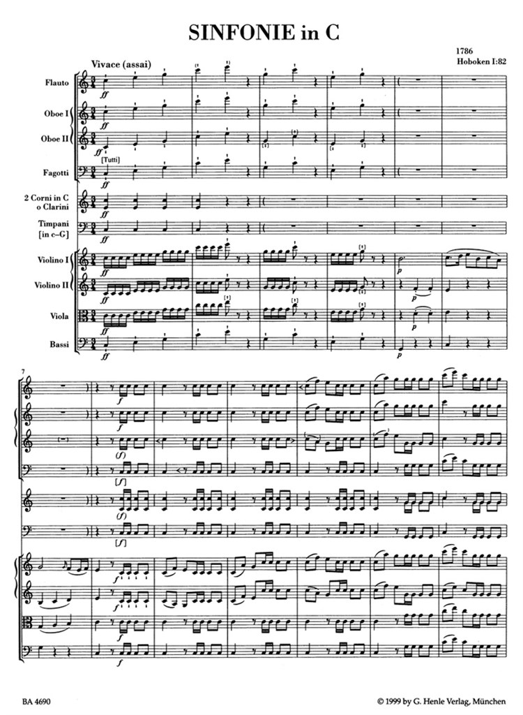 Symphony in C major No. 82